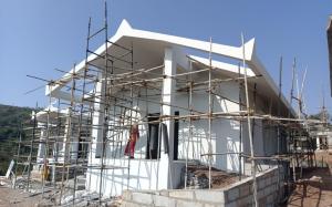 Dhamma hall finishing works works in progress